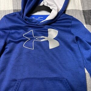 Under Armour Kids Royal Blue Hoodie with Silver Logo